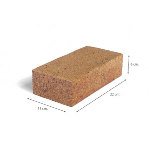 Ladrillo Refractario del 6 acabado tradicional 22x11x6 cm