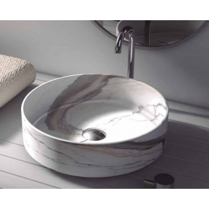 Lavabo efecto mármol GARDA sobre encimera