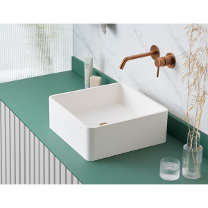 Lavabo sobre encimera Artana 40x40cm Solid Surface varios acabados