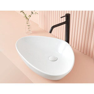 Lavabo sobre encimera Bergamo 59x39cm Blanco brillo