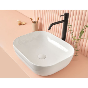 Lavabo sobre encimera Napoli 49.5x39.5cm Blanco brillo