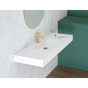 Lavabo suspendido Cardiff Muro de Solid Surface en varias versiones