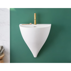 Lavabo suspendido Kaliya 50x38x57cm Solid Surface varios acabados