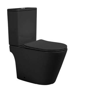 Asiento Inodoro Roma negro Mate con caída amortiguada