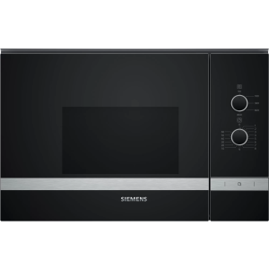 Microondas encastrable iQ300 Negro y Acero inoxidable 60x38cm BF520LMR0 de Siemens
