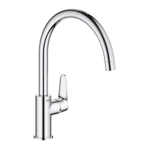 Monomando de fregadero Baucurve cromo Grohe
