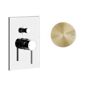 Mezclador Via Tortona Oro Cepillado 2 vias 44664/727 Gessi