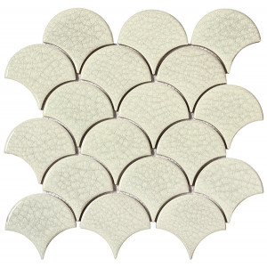 Mosaico enmallado ATLANTIS WHITE porcelánico esmaltado