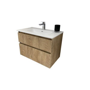 Mueble Baño Madera Roble 60cm Sanchis