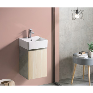 Mueble de baño suspendido módulo cuadrado HANG OUT varios colores + lavabo B&K