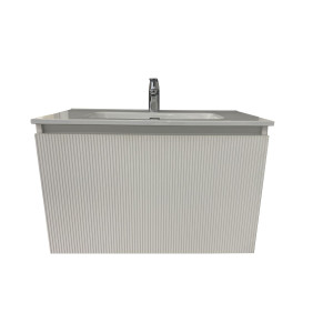 Mueble Baño Acanalado Blanco 60cm Sanchis