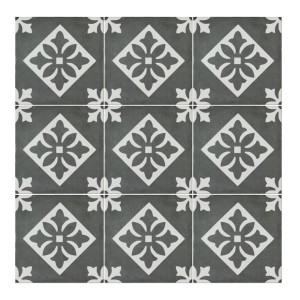 Pavimento ART NOUVEAU PADUA BLACK 20X20CM Equipe Cerámicas