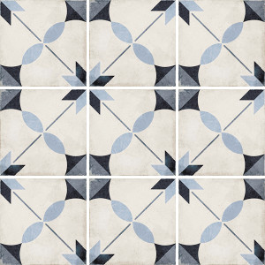 Pavimento ART NOUVEAU ARCADE BLUE 20x20cm Equipe Cerámicas