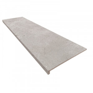 Peldaño recto LITOS Siberia 33x120x3cm cm gres extrusionado pasta blanca EXAGRES