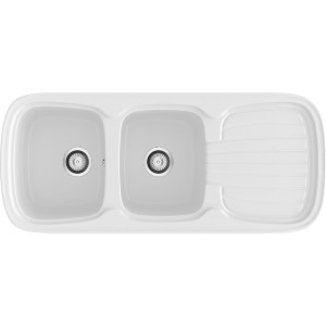 Fregadero Platino sobre encimera brillo 400x1045mm