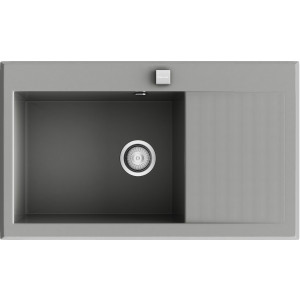 Fregadero SHIRA503 metalizado brillo bajo encimera 800x387mm