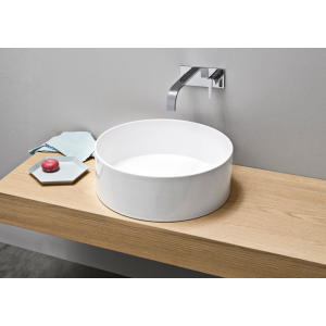 Lavabo sobre encimera ovvio tondo blanco mate 36cm ¢ Nic Design