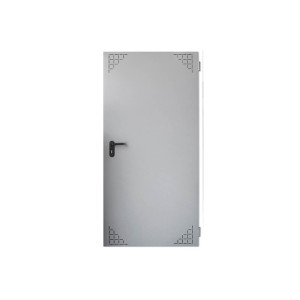 Puerta Multiusos Reversible 890x2050MM Blanco 9010 Con Rejilla De Ventana Con Maneja Negra