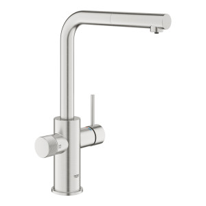 Monomando GROHE BLUE PURE MINTA supersteel de fregadero