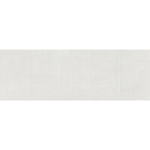 Revestimiento con relieve Gravel Geo White 25x75cm tipo cemento