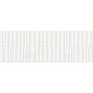 Revestimiento con relieve Manhattan White Wavy 33,3x100cm rectificado