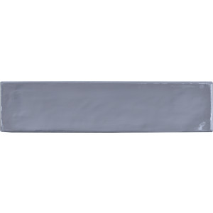 Revestimiento de pasta blanca Totalbrick Blu Avio Majolica Lux 6x24cm