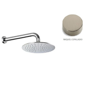 Brazo de ducha a pared con rociador 25cm niquel cepillado TREEMME