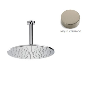 Brazo de ducha a techo con rociador niquel cepillado TREEMME