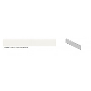 Rodapié Snow blanco brillo canto recto 8x75cm