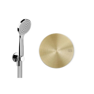 Set de ducha Emporio con soporte y maneral Oro Cepillado 38723/727 Gessi