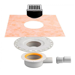 SET KERDI-DRAIN diseño 1  incluye desagüe, rejilla con sifón y lámina kerdi