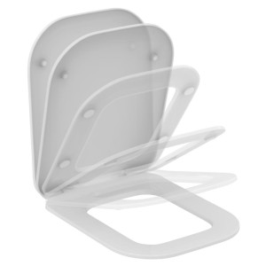Asiento y tapa fina para indoro Ideal standard TONIC II con caída amortiguada.