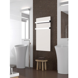 Radiador eléctrico Smart Pro rectangular con toallero 800w Blanco silicio