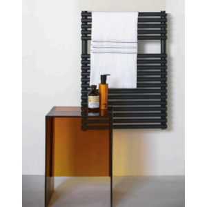 Radiador toallero de agua caliente Bath20 negro mate Tubes