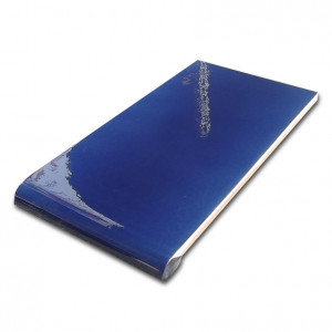 Vierteaguas Vidriado liso Azul brillo 14x28cm gotero al 14
