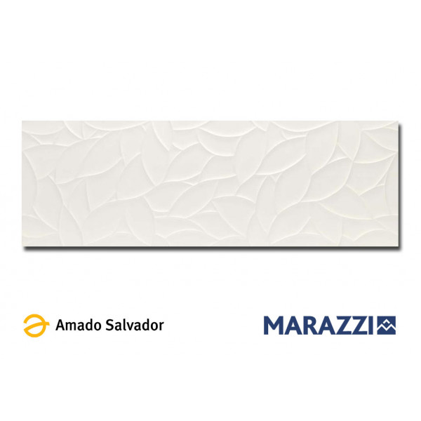 Revestimiento ESSENZIALE struttura flora 3D blanco 40x120cm Marazzi
