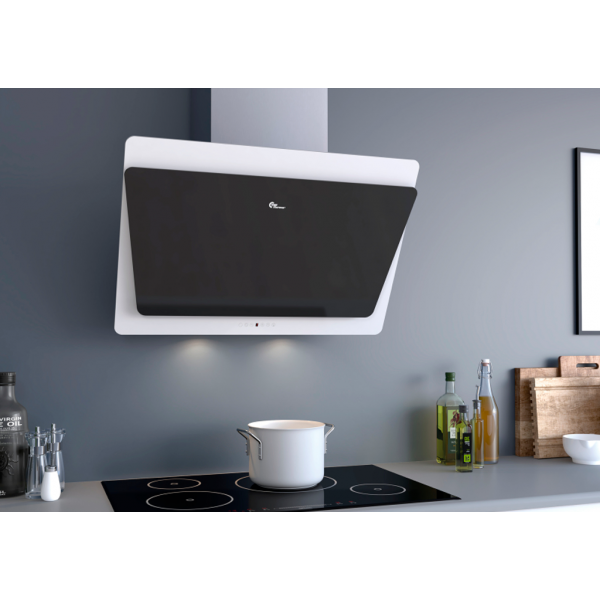 Campana extractora vertical BIRMINGHAM 90cm blanca/negra