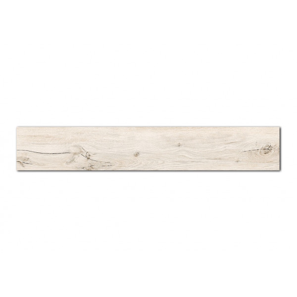 Pavimento MUMBLE-B blanco 19,5x121,5cm madera porcelánica rectificado Peronda