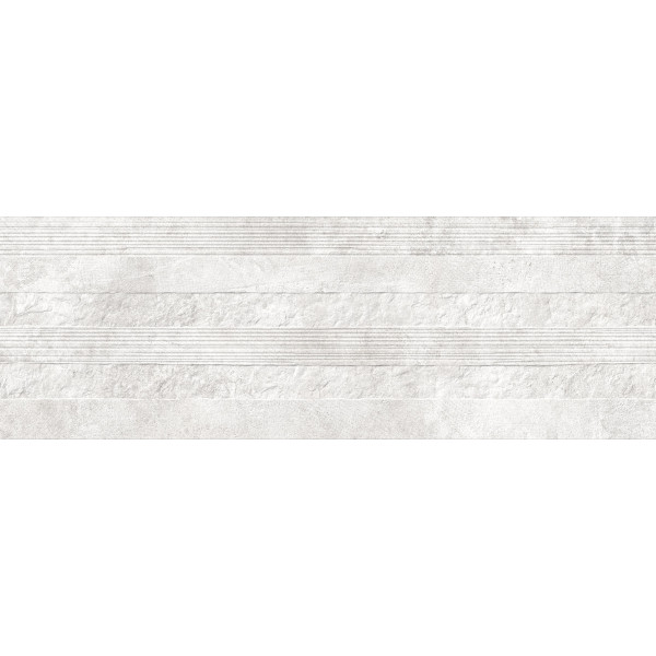 Revestimiento Downtown Material white 33,3x100 cm pasta blanca brillo