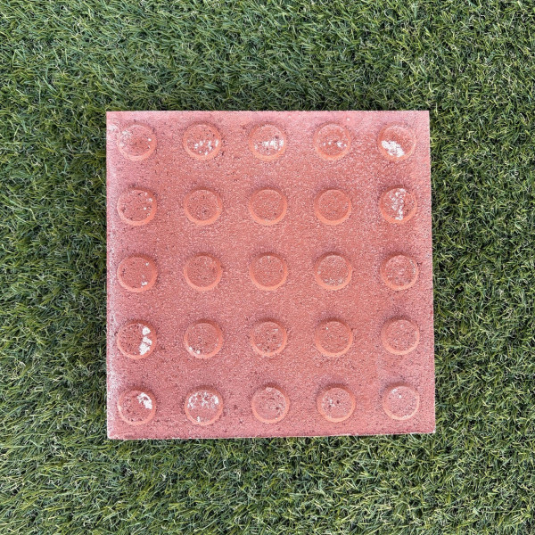 Baldosa hidráulica de hormigon 25 boton 20x20x3cm rojo