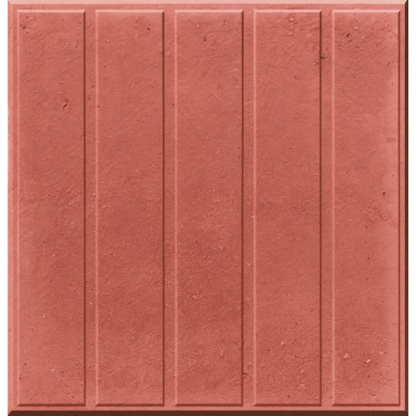 Baldosa Hidráulica de hormigón 5 Barras en Rojo 20x20cm