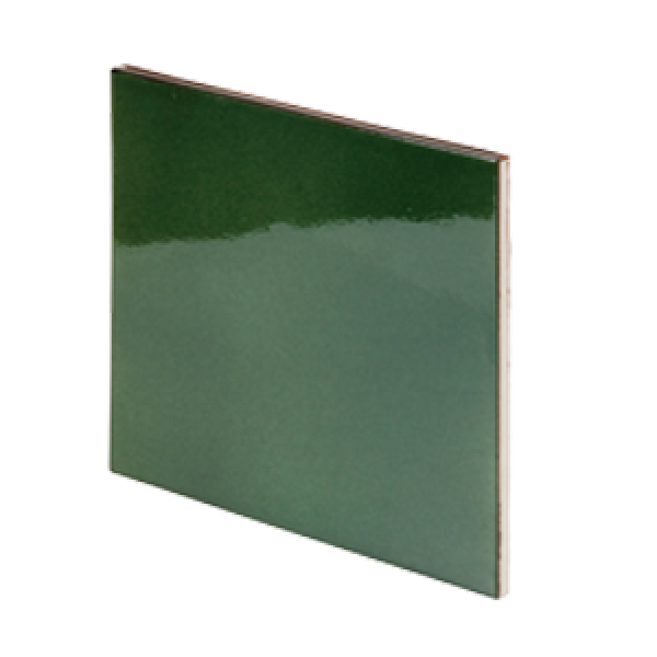 Revestimiento vidriado liso verde brillo 20x20cm