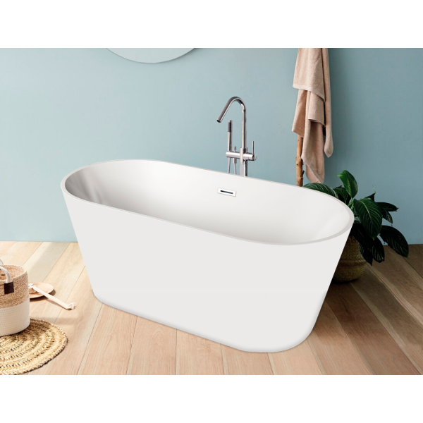 Bañera exenta SEA acrílica 170x80x60cm blanco mate