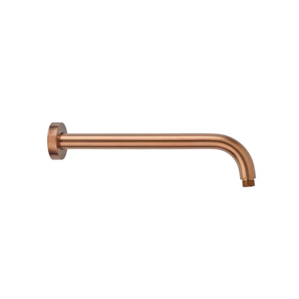 Brazo de ducha a pared de 37cm Oro Rosa Cepillado
