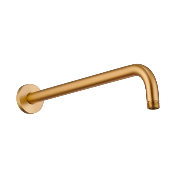 Brazo de ducha a pared de 37cm Oro Cepillado 