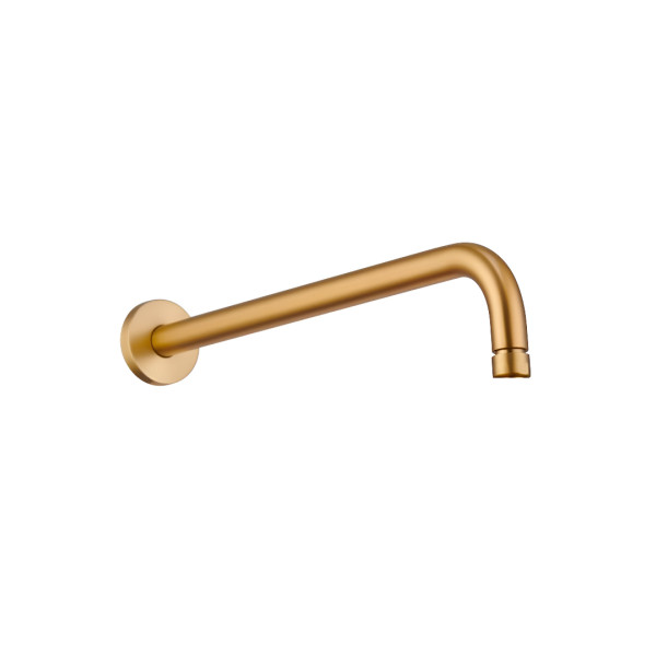 Brazo de ducha a pared de 37cm Oro Cepillado 