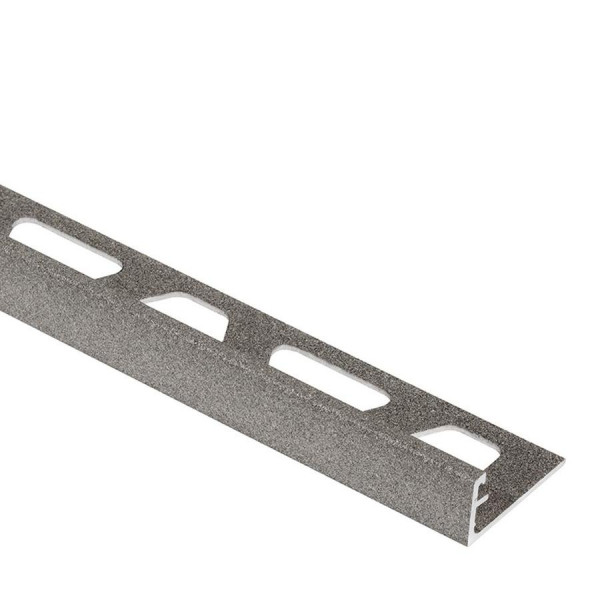 JOLLY-TS Cantonera de aluminio Texturizado gris piedra altura 12,5 mm A125TSSG