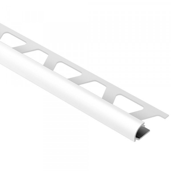 RONDEC-AC Cantonera de aluminio lacado redondo blanco brillo altura 12,5 mm - RO 125 BW