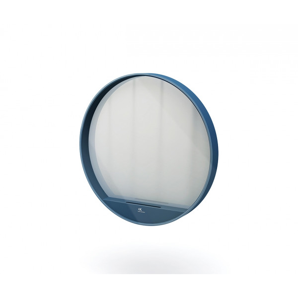 Espejo circular Azul con soporte smartphone MOOD B&K