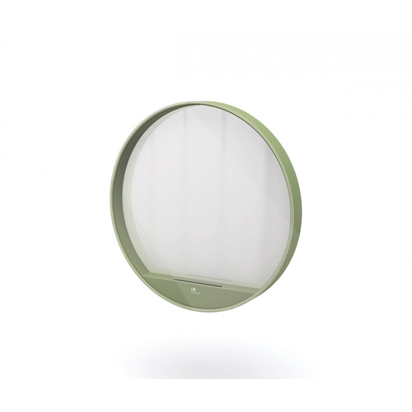 Espejo circular Verde con soporte smartphone MOOD B&K